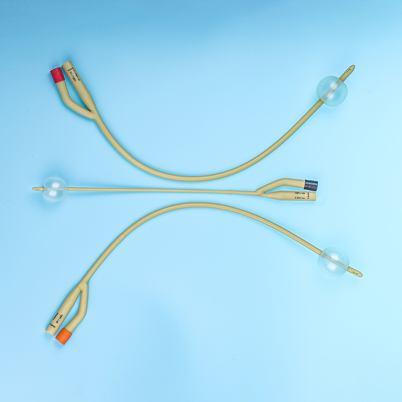 Fr6-Fr24 Desechable Médico 2 Camino 3 Catéter Foley de Látex Uretral con Globo