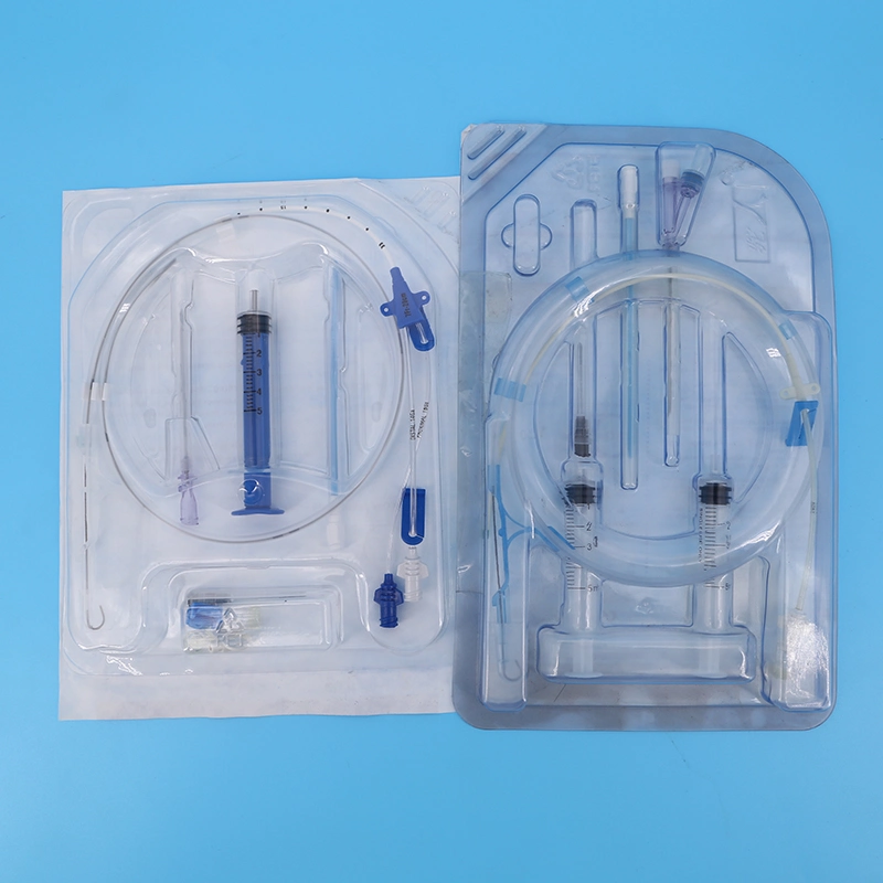 Catéter uretral de succión cerrada de hemodiálisis, cánula IV, venosa central de PVC desechable de látex y silicona