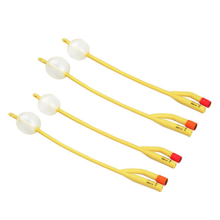 Catéter de Foley de látex 2 con globo de un solo uso 12fr-26fr