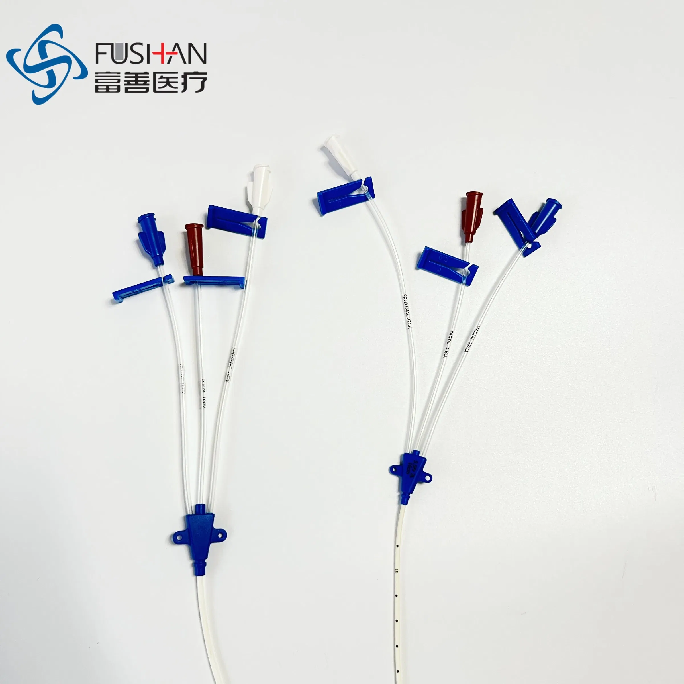 Kit de Catéter Venoso Central Desechable de Triple Lumen Antimicrobiano Fushan OEM