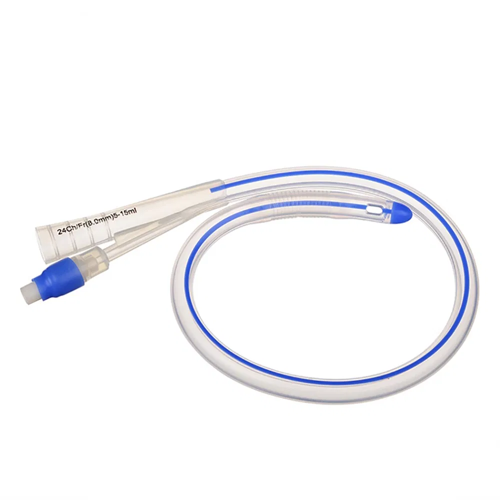 Catéter de Foley de dos vías de silicona, catéter de Foley intermitente