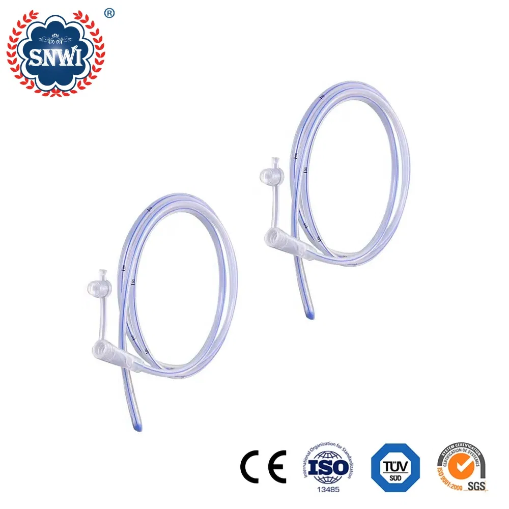 Venta directa de fábrica de tubo de catéter de succión de esputo cerrado de PVC desechable para infantes con control por dedo