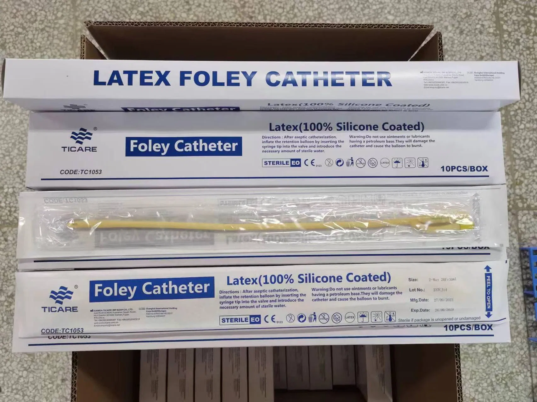 Catéter Foley médico 2 personalización catéteres Foley recubiertos antimicrobianos látex