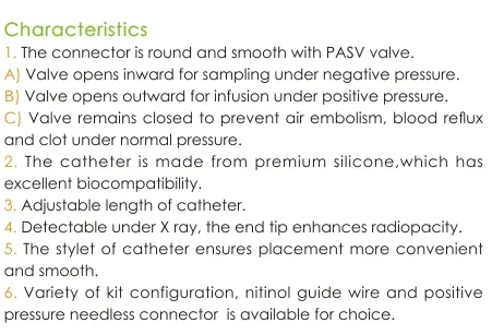Especificaciones Catéter Picc
