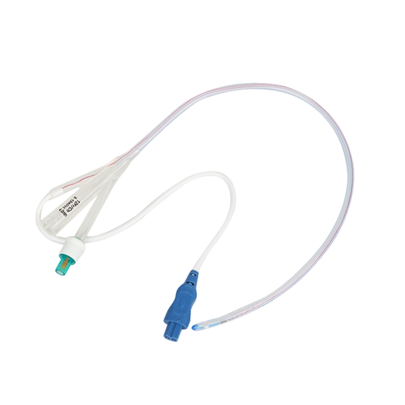 Catéter médico de esterilización desechable recubierto de silicona con sensor de temperatura