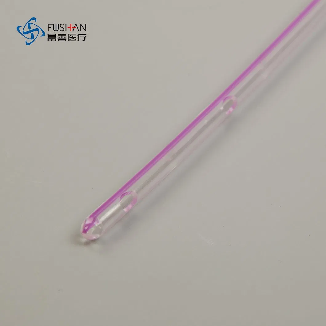 Catéter nasogástrico de alimentación estomacal de poliuretano (PU) Fushan con guía de estilete tipo Enfit tamaño 5fr-20fr CE ISO