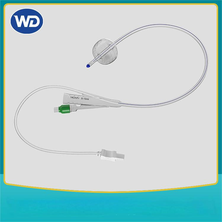 Catéter de Foley de silicona con sensor de temperatura para niños