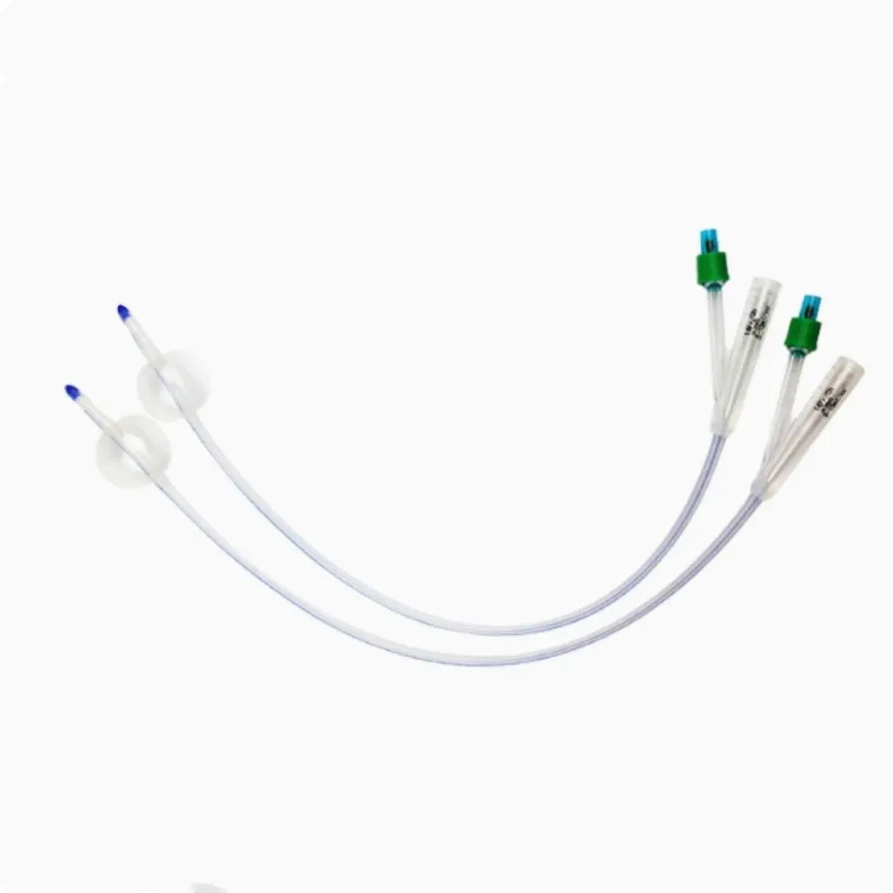 Catéter de Foley de silicona, 2 Vía 3 Vía Catéter urinario desechable estéril con globo, grado médico CE ISO para drenaje de vejiga