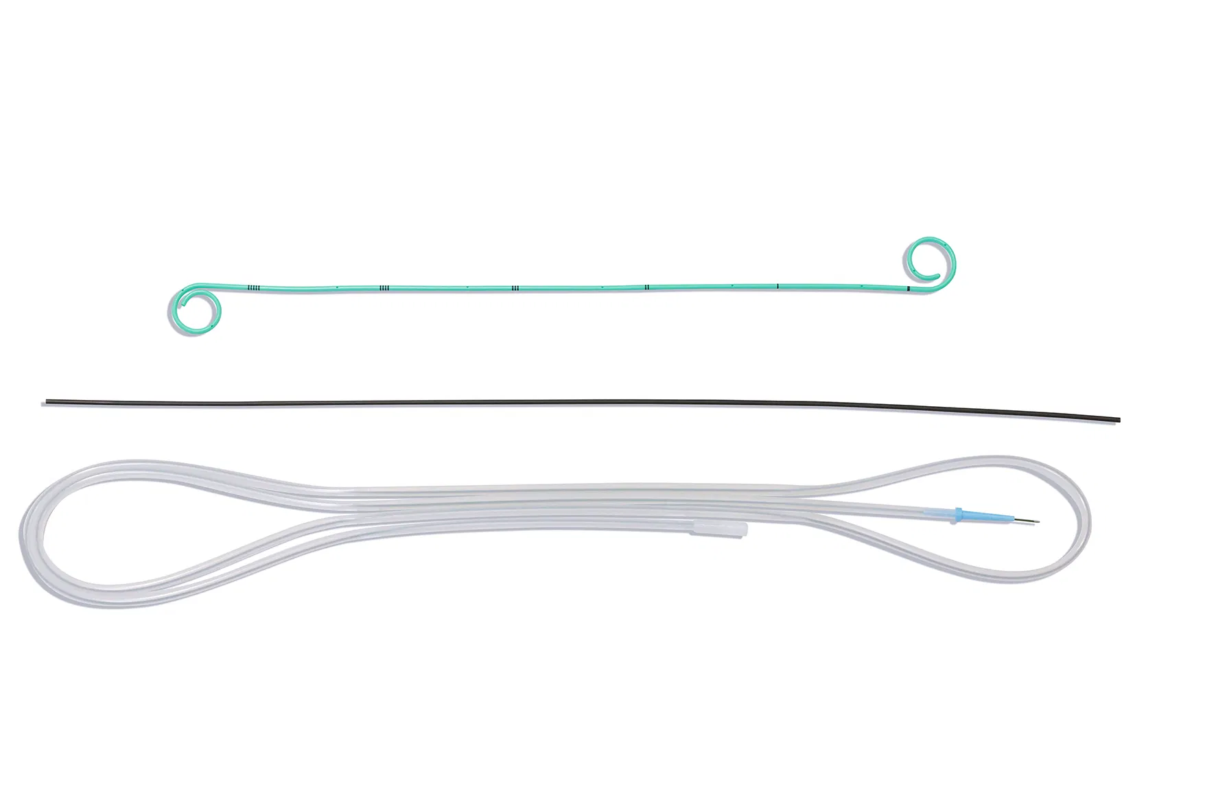 Catéter Pigtail desechable fabricado en China, estent ureteral anti incrustación, dispositivo clínico desechable personalizado
