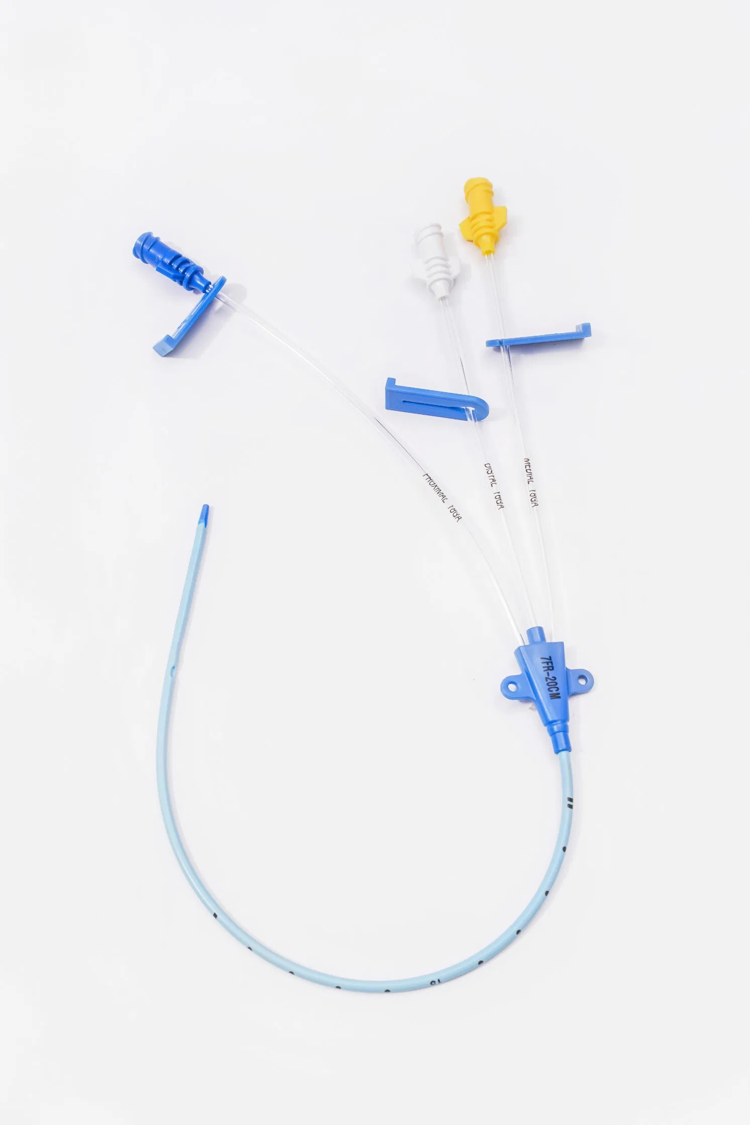 Kit de Catéter Venoso Central de Triple Lumen 7fr-20cm para Aplicaciones Quirúrgicas y de UCI