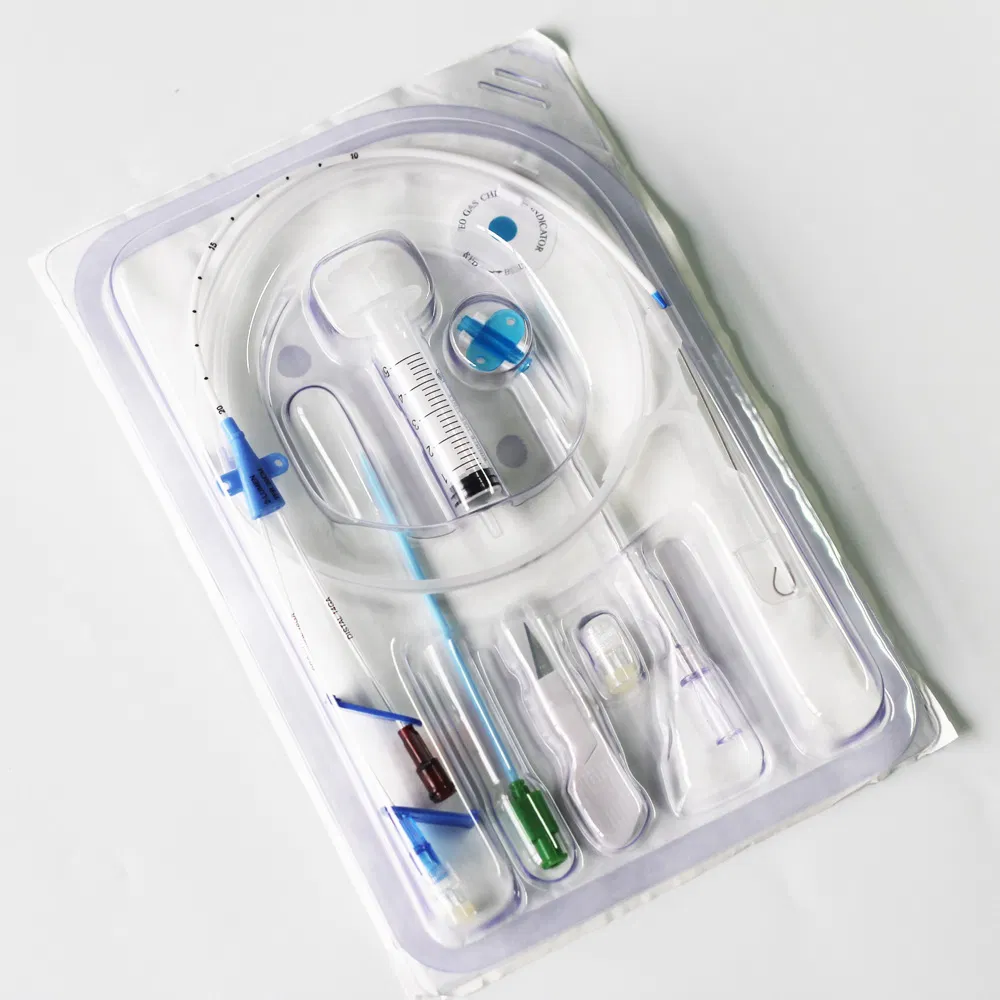 Venta de fábrica de catéter venoso central desechable médico de un solo uso con doble y triple luz
