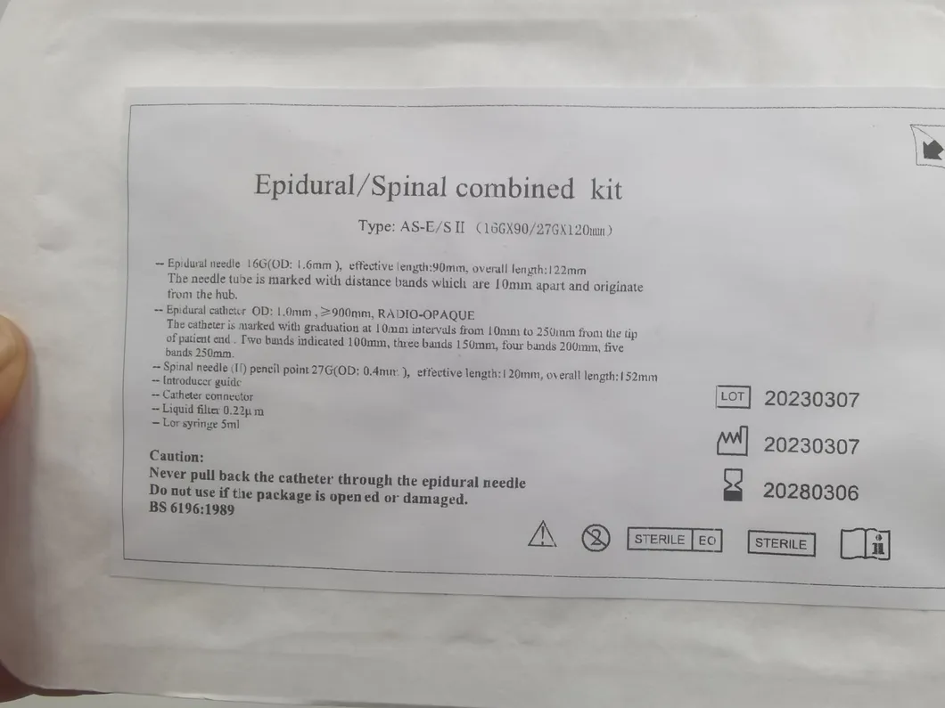 Kit epidural 3
