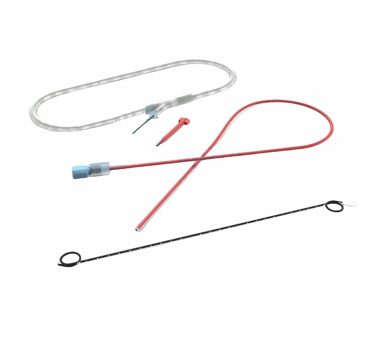 Conjunto de Stent Ureteral Doble J de Urología Fr 5fr 6fr 6X26cm, Ajustable en Ambos Extremos Abierto Stent Ureteral Doble DJ con Empujador