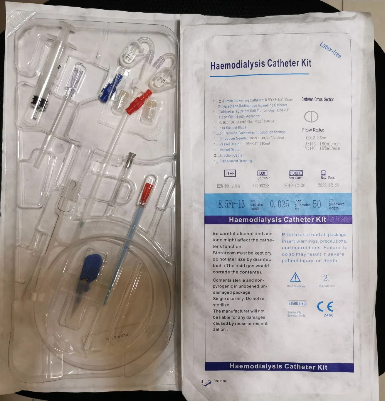 Kit de Catéter de Hemodiálisis - Preconfigurado para Terapia Renal Aguda y Crónica
