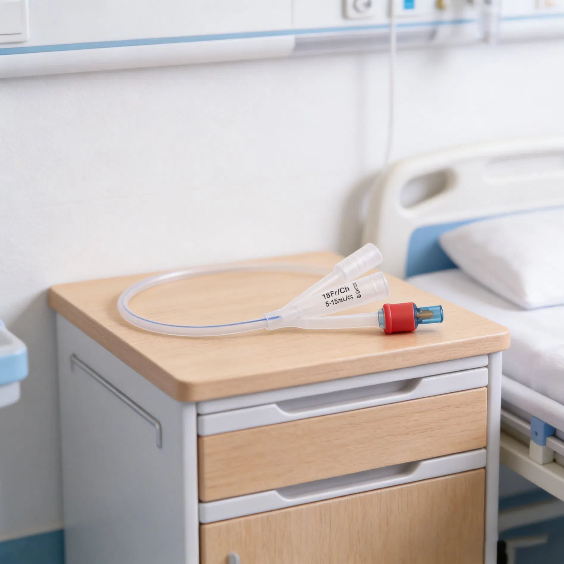 Catéter de Foley de grado hospitalario, catéter uretral estéril y confiable 3 vía catéter de Foley para drenaje urinario
