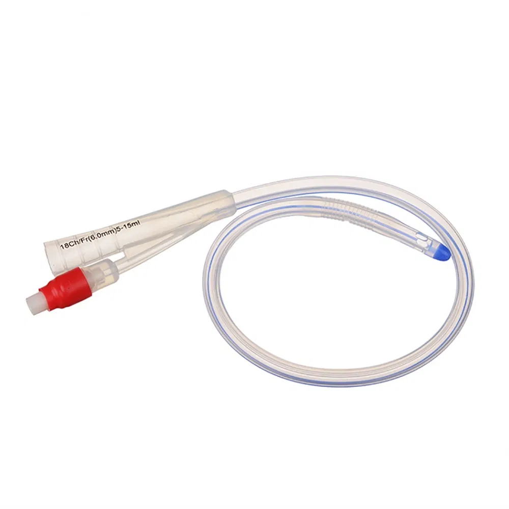 Catéter de Foley de dos vías de silicona, catéter de Foley intermitente