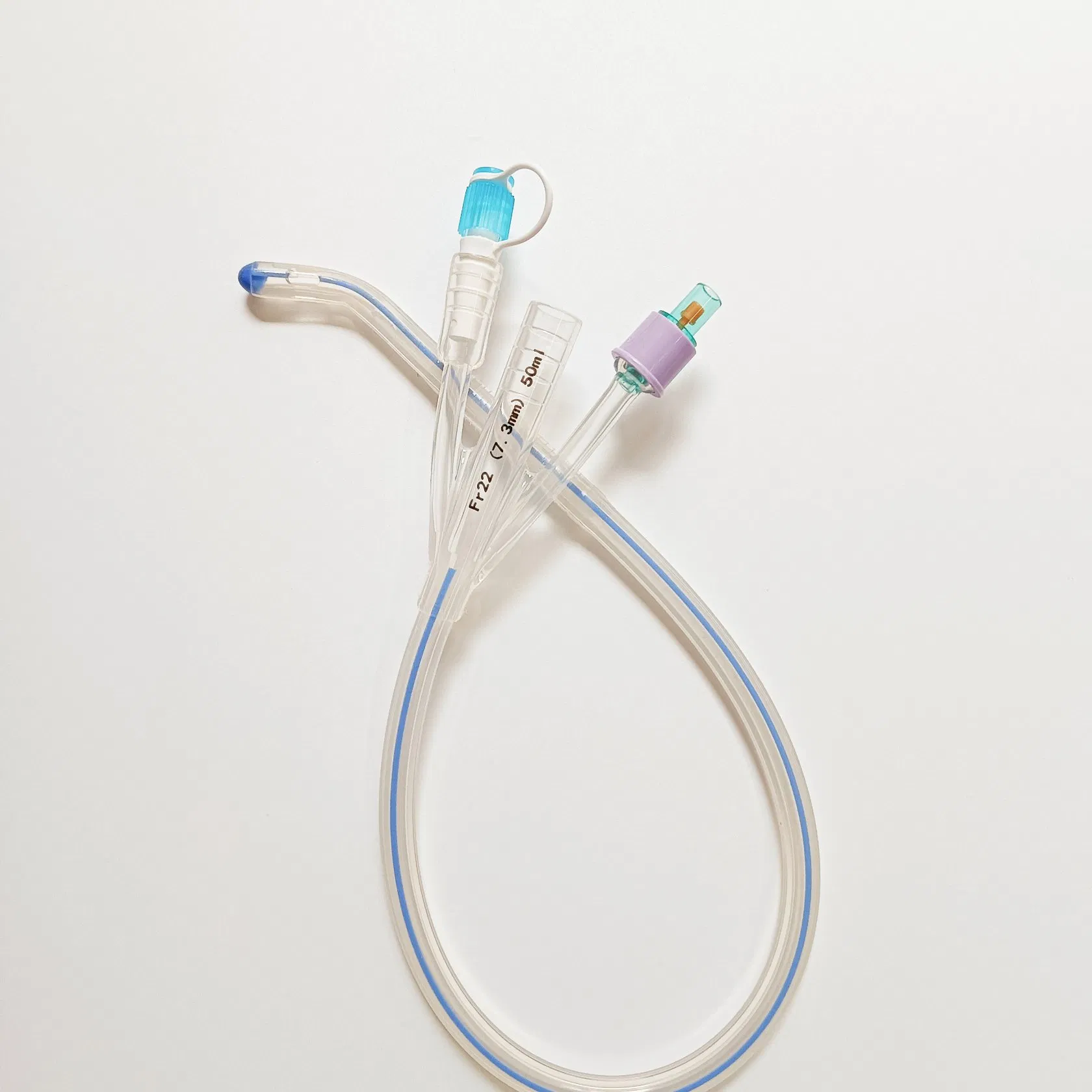Catéter de Foley de silicona Dufour Tip 3 para drenaje de orina con CE\FDA\ISO