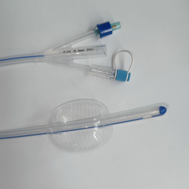 Catéter de Foley de silicona desechable estéril con sonda de sensor de temperatura