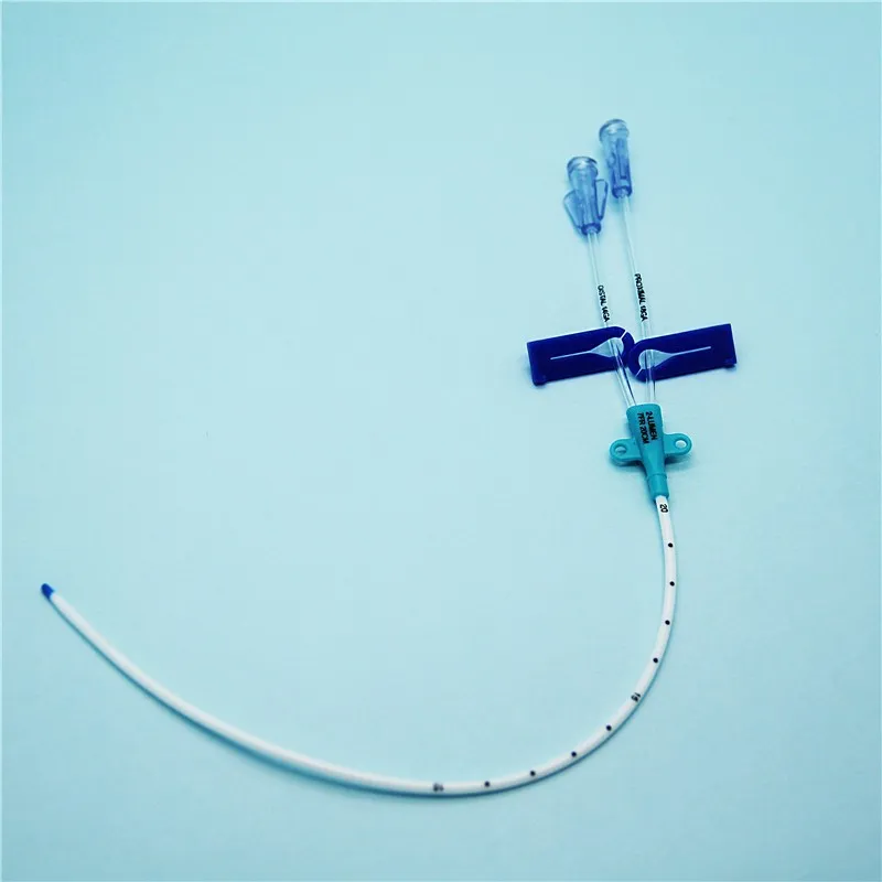 Catéter de doble luz para uso médico hospitalario
