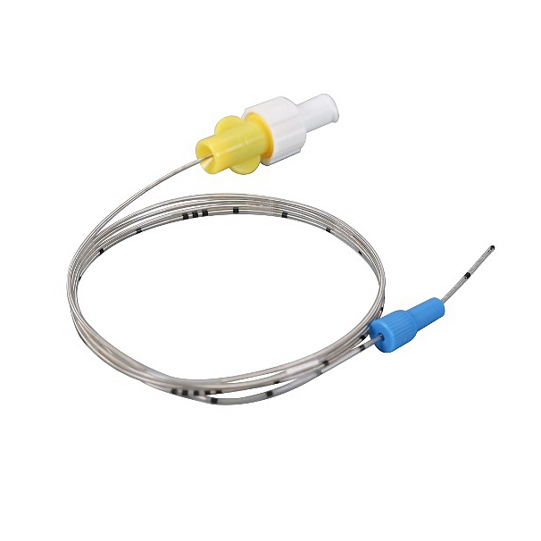 Catéter anestésico epidural con alambre reforzado, terapia del dolor anestesia segmentaria a largo plazo, funda epidural con múltiples puertos
