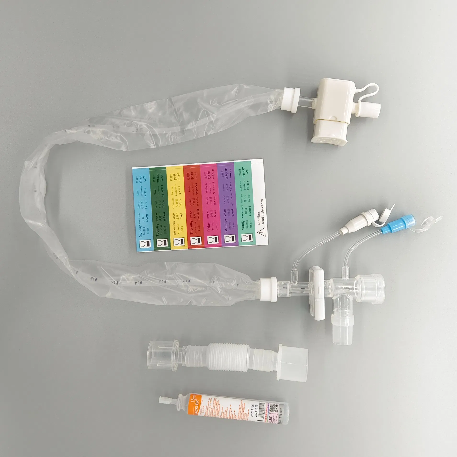 Catéter de Succión Cerrado Desechable 72 Horas para Catéter Endotraqueal/ Traqueostomía en Adultos