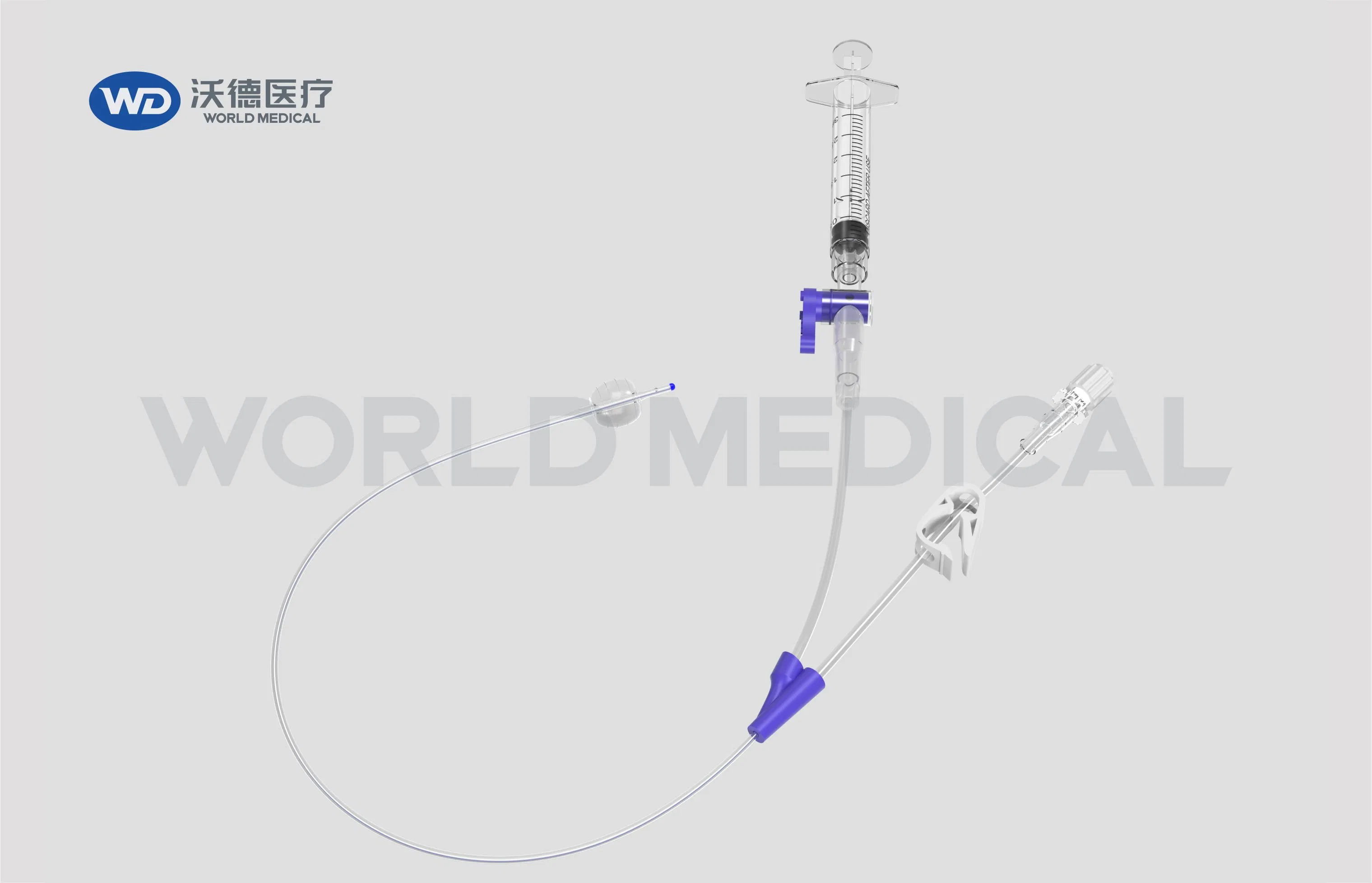 Catéter médico desechable con alambre guía