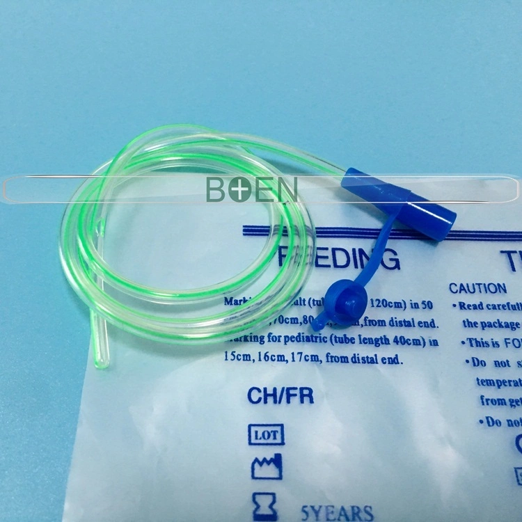 Tubo de alimentación enteral para estómago de bebé neonatal infantil pediátrico de PVC con línea de rayos X