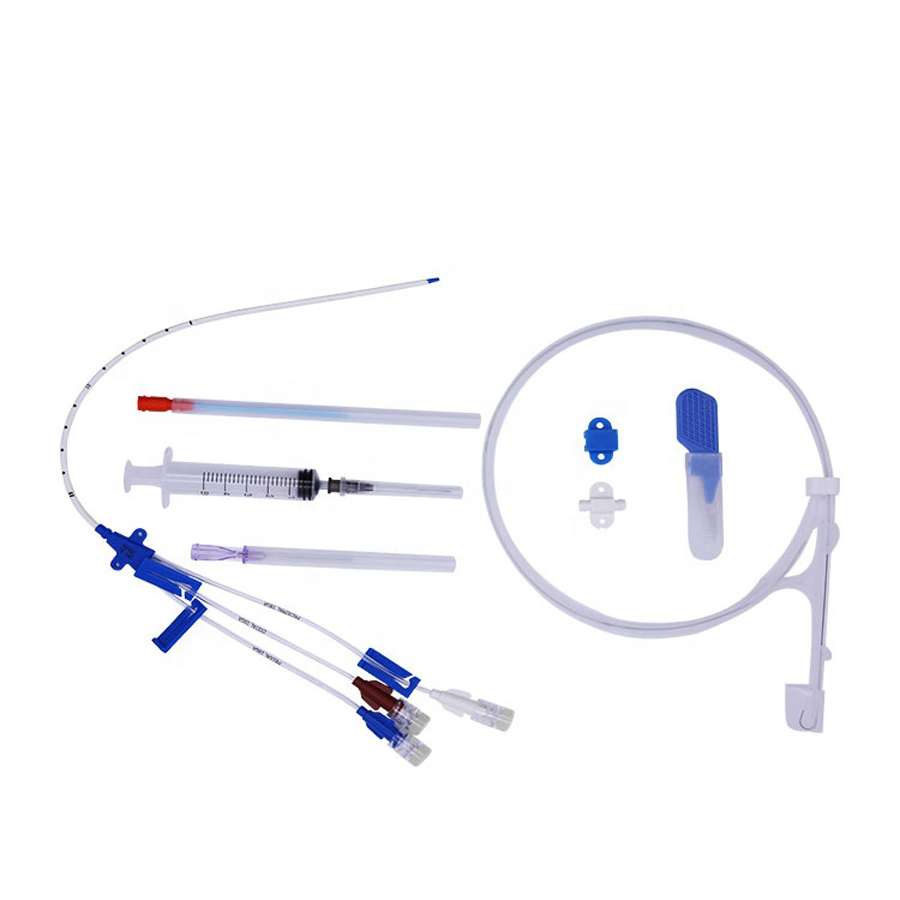 Catéter venoso central desechable quirúrgico antimicrobiano sin látex de un/dos/tres/cuatro lúmenes Medmount