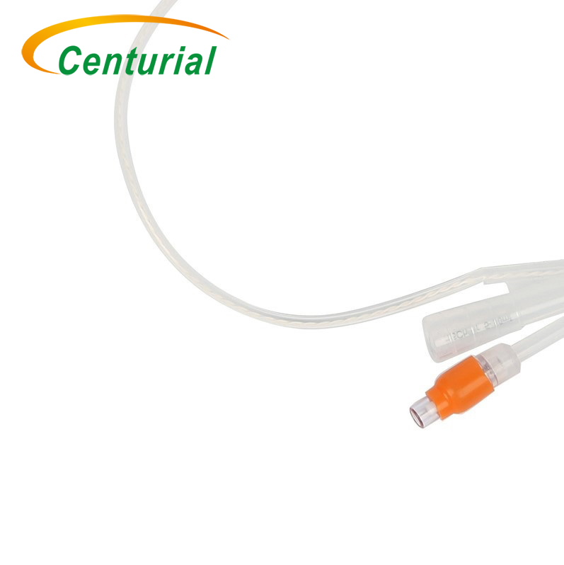 Catéter Foley desechable de silicona blanda 3 con sonda de sensor de temperatura