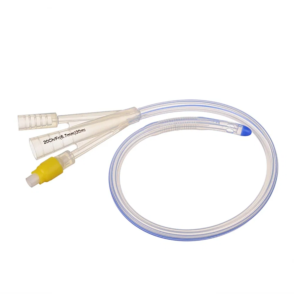 Catéter de Foley de dos vías de silicona, catéter de Foley intermitente