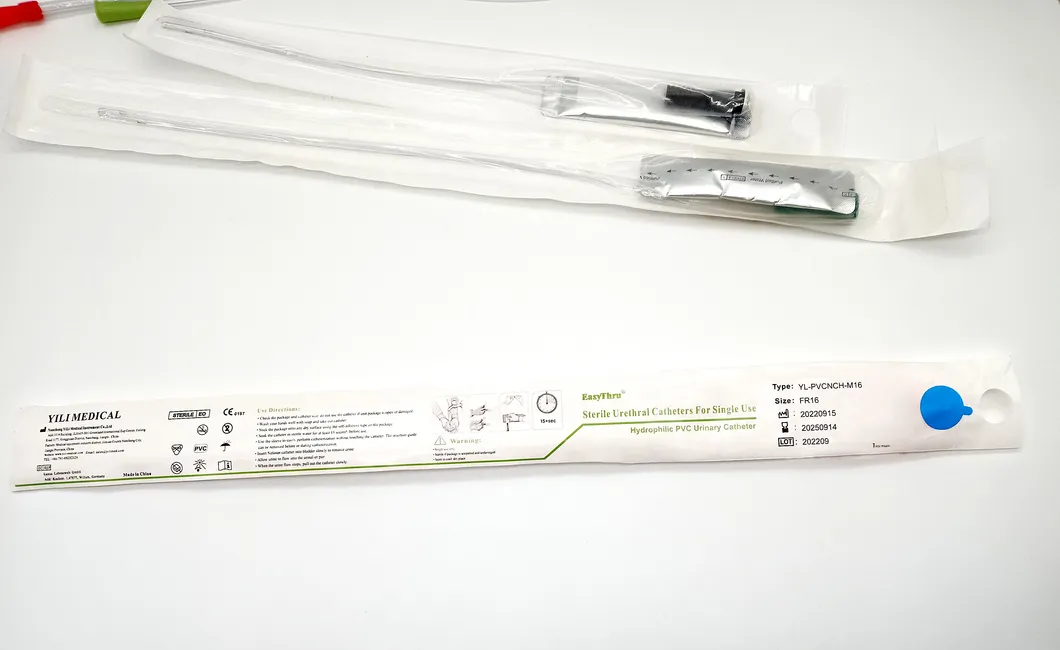 Catéter intermitente hidrofílico urológico Nelaton
