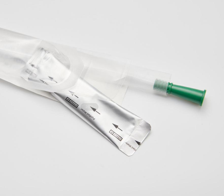 Catéter intermitente desechable hidrofílico recubierto de PVC y TPU