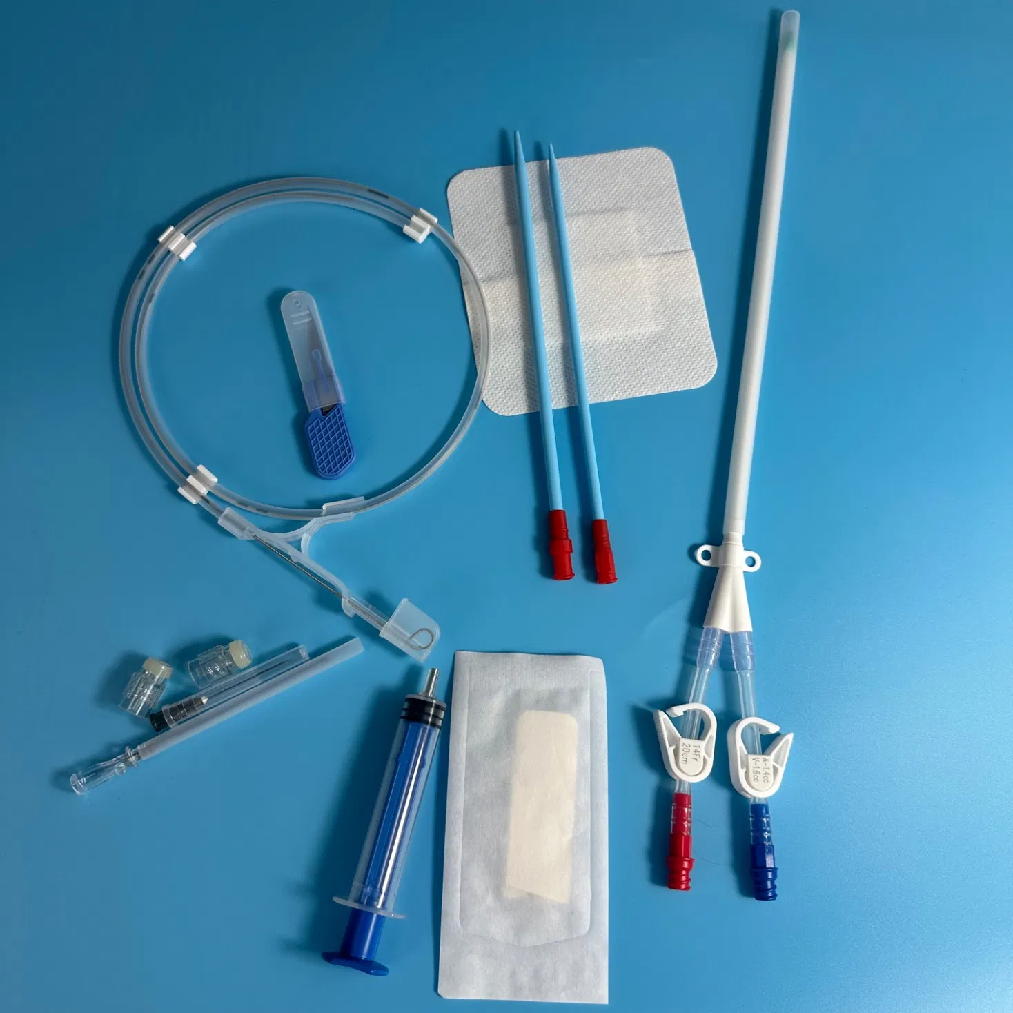 Kit de Catéter de Hemodiálisis - Preconfigurado para Terapia Renal Aguda y Crónica