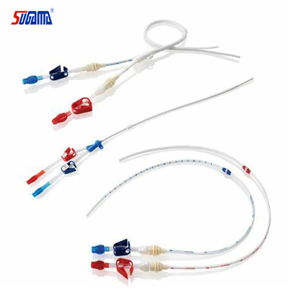 Kit de diálisis desechable catéter de hemodiálisis de doble luz para riñón
