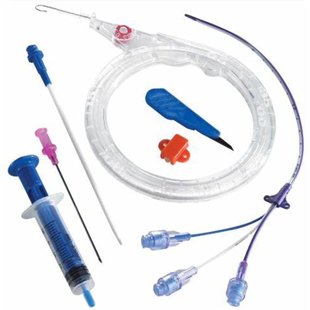 Venta de fábrica de catéter venoso central desechable médico de un solo uso con doble y triple luz