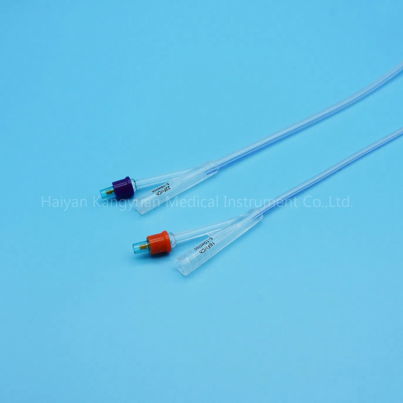 2 Catéter de Foley de silicona Way para un solo uso con globo estándar