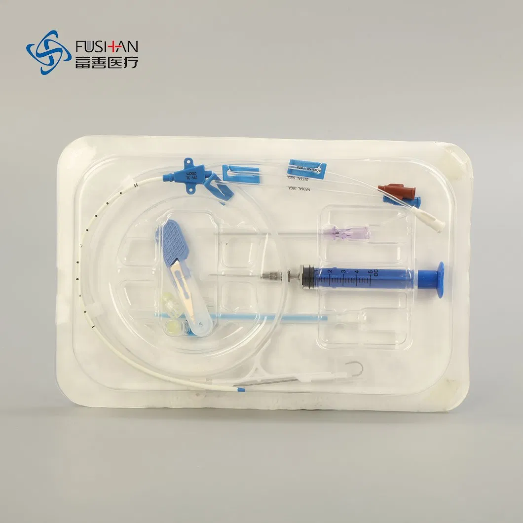 Kit de Suministros Médicos para Uso Hospitalario, Kit de Catéter Venoso Central Antimicrobiano para Uso en UCI, Lumen Único, Lumen Doble, Lumen Triple ISO13485