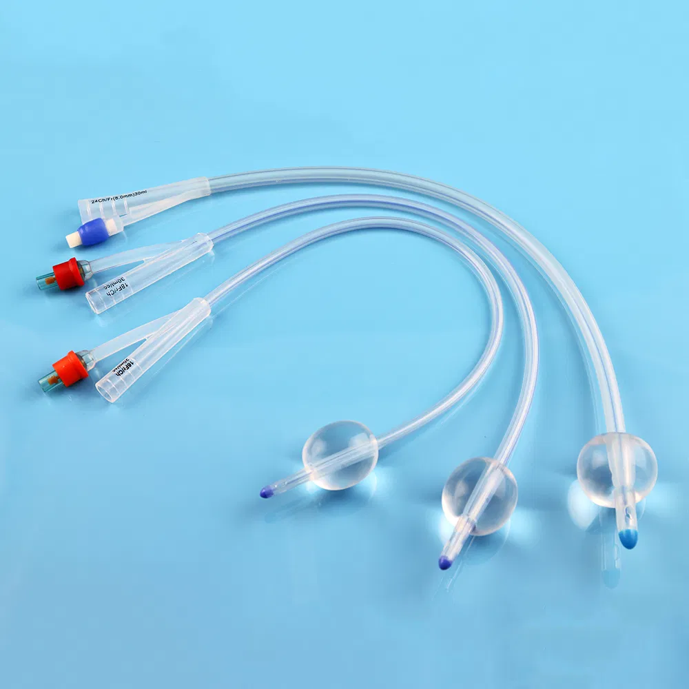 Catéter de succión de silicona estéril desechable médico con control de pulgar Fr6 8 14