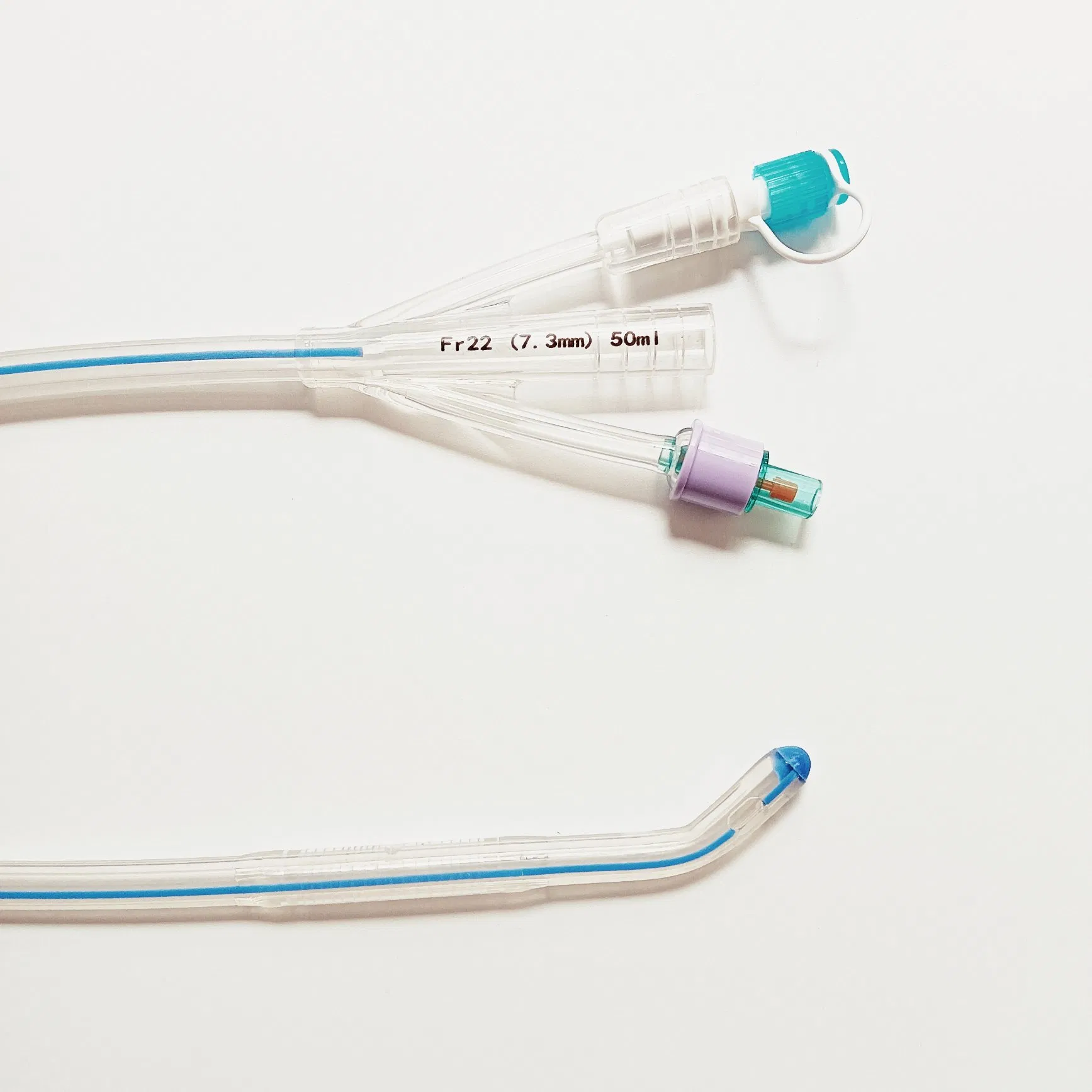 Catéter de Foley de silicona Dufour Tip 3 para drenaje de orina con CE\FDA\ISO