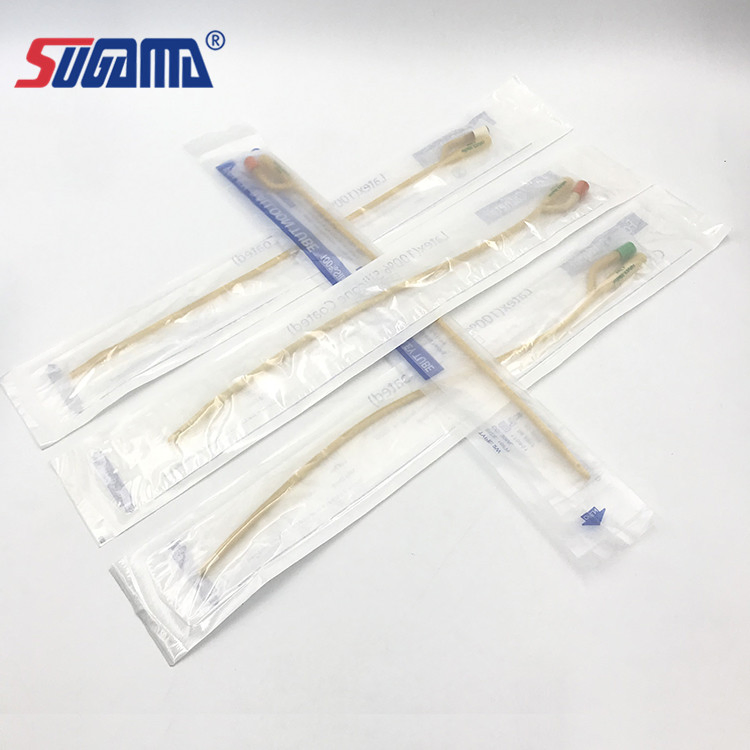 Catéter Foley estéril de succión médica de látex con CH/Fr6-CH/Fr24
