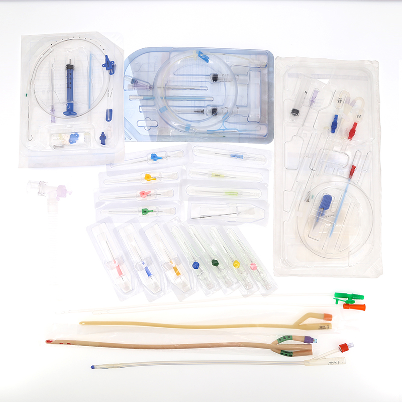 Catéter uretral de succión cerrada de hemodiálisis, cánula IV, venosa central de PVC desechable de látex y silicona