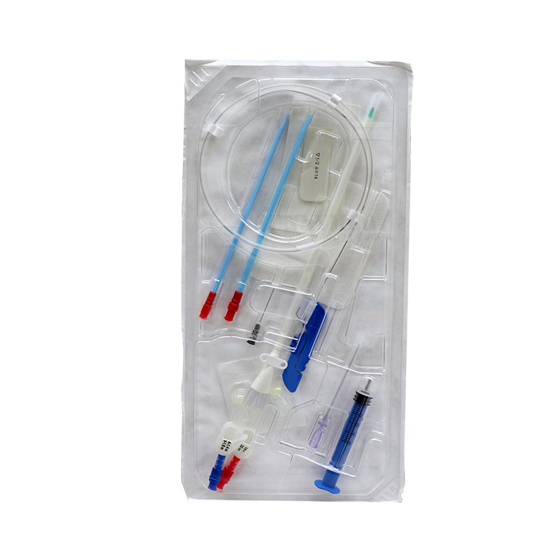 Kit temporal de doble triple lumen para tubo de diálisis, catéter de hemodiálisis