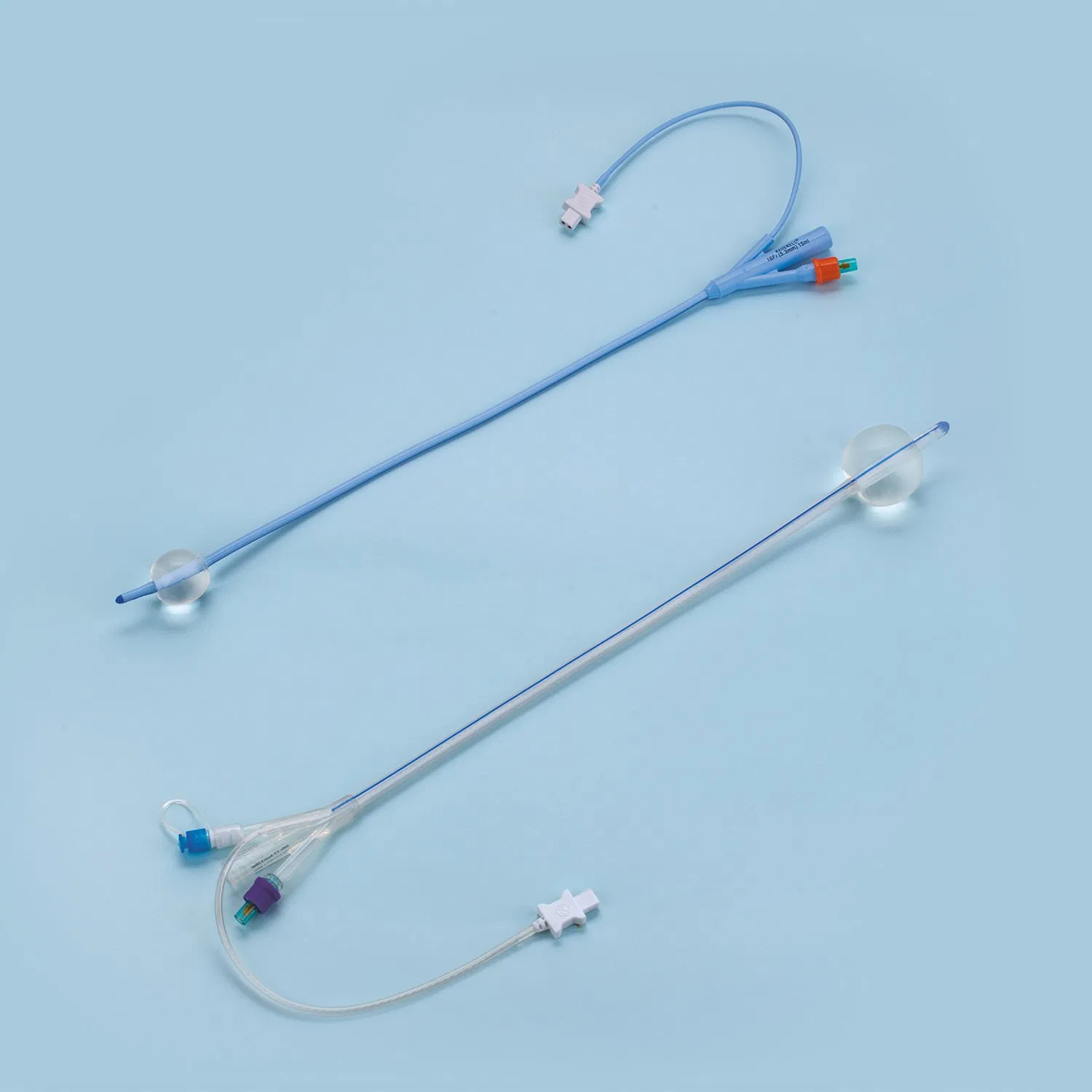 Catéter urinario de silicona para uso uretral con sonda de sensor de temperatura para monitoreo