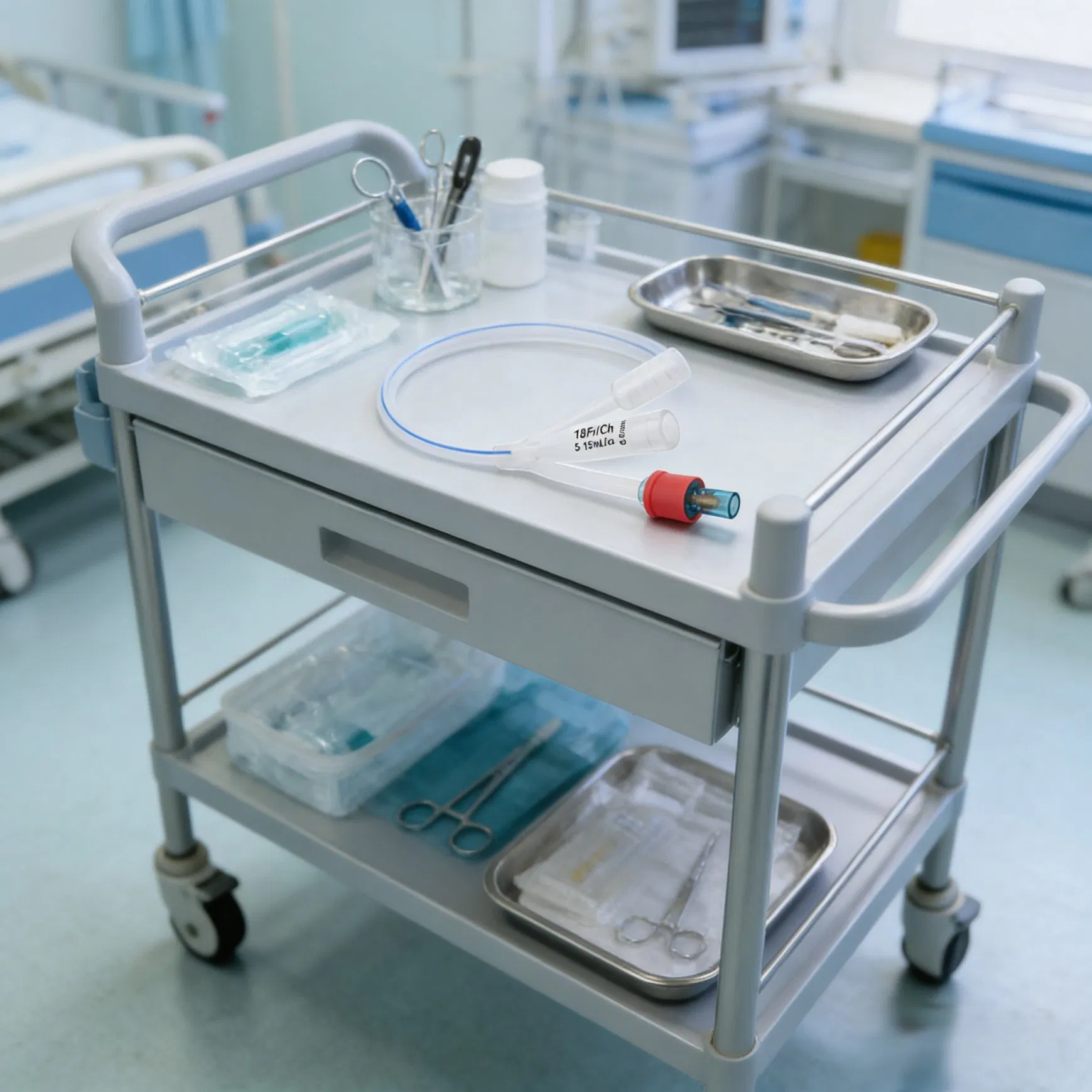 Catéter de Foley de grado hospitalario, catéter uretral estéril y confiable 3 vía catéter de Foley para drenaje urinario