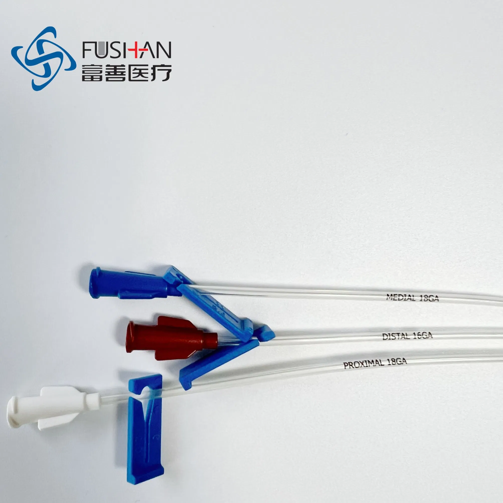 Kit de Catéter Venoso Central Desechable de Triple Lumen Antimicrobiano Fushan OEM