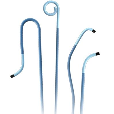 Catéter angiográfico desechable de microenfoque, catéter de angiografía, catéter en forma de cola de cerdo, catéter de cardiología, stent coronario