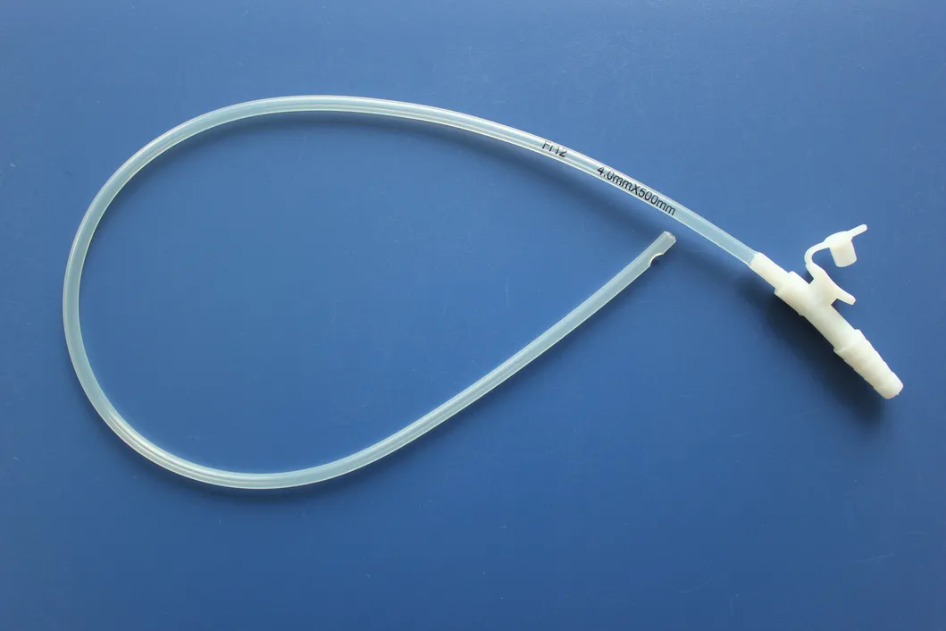 Catéter de succión de silicona estéril desechable médico con control de pulgar Fr6 8 14