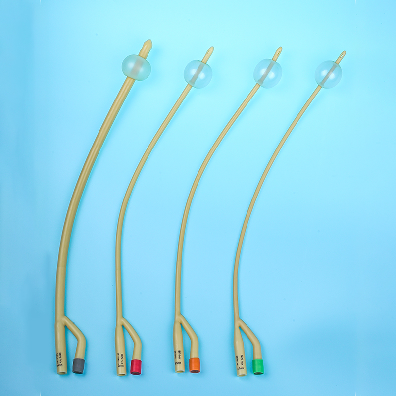 Fr6-Fr24 Desechable Médico 2 Camino 3 Catéter Foley de Látex Uretral con Globo