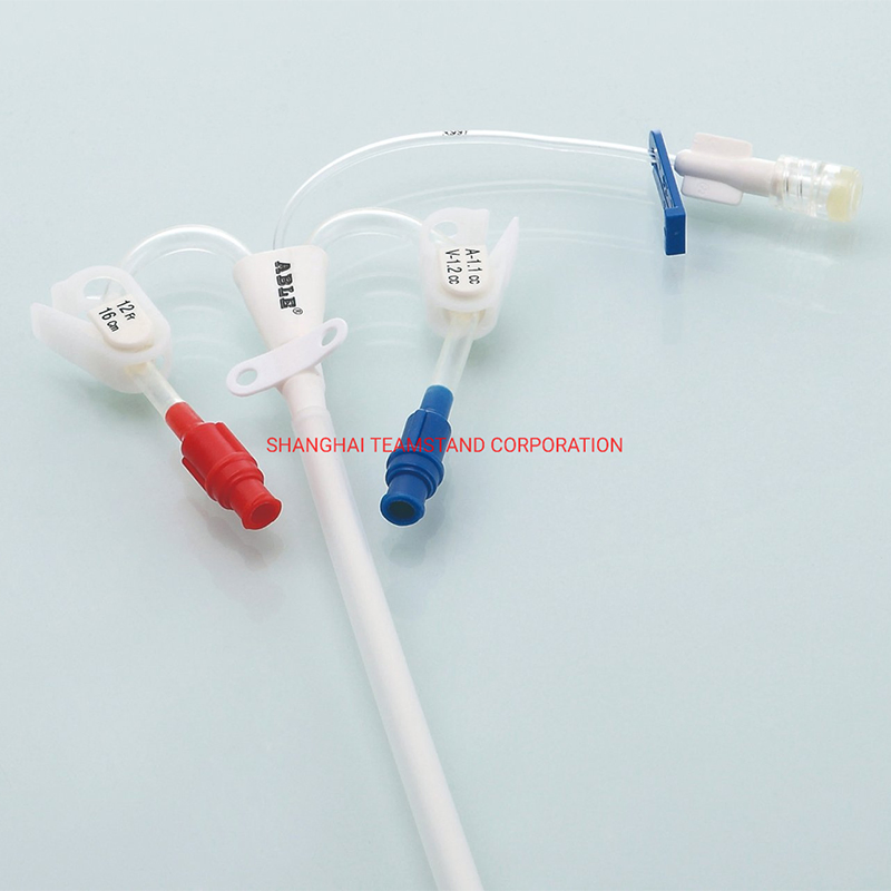 Kit de catéter de diálisis hemodiálisis desechable para uso médico al por mayor