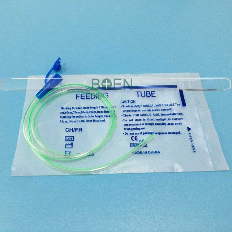 Tubo de alimentación enteral para estómago de bebé neonatal infantil pediátrico de PVC con línea de rayos X